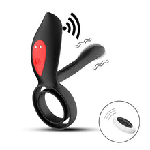 Load image into Gallery viewer, Adult sex products men's ring vibrating lock fine ring double ring male and female resonator electric negative vibrator