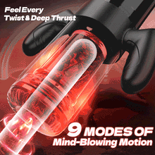 Load image into Gallery viewer, Wine &amp; Beauty Handle Design 9 Thrusting &amp; Rotating 9 Suction Adult Toys Mens Masturbator