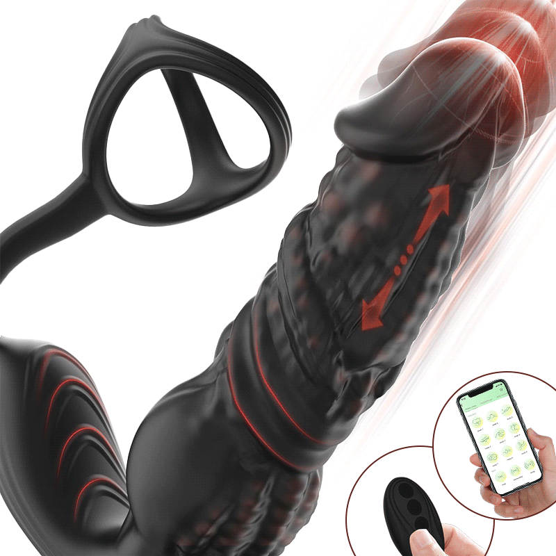 【Upgrade APP Control】Secure Pleasure Elite Fast Thrusting 6-in-1 Prostate Massager with Remote Control