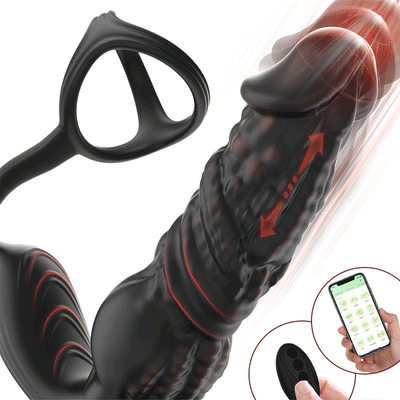 【Upgrade APP Control】Secure Pleasure Elite Fast Thrusting 6-in-1 Prostate Massager with Remote Control
