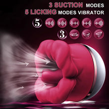 Load image into Gallery viewer, Big Mouth Tongue Licking Swinging Suction Vibration Oral Sex Toy