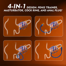 Load image into Gallery viewer, 3 in 1 Penis Vibrator Male Masturbator with Detachable Butt Plug and Cock Ring