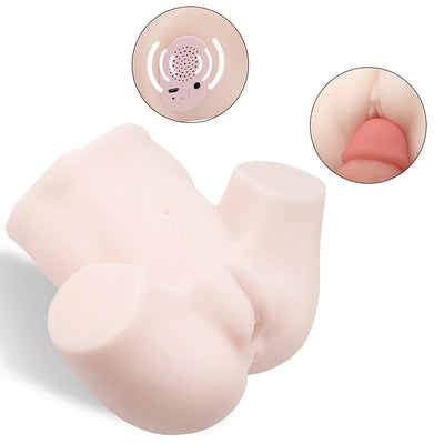 5.1lb Lifelike Voice Interaction Sex Doll Pocket Pussy Ass With Vagina Anal Sex Stroker