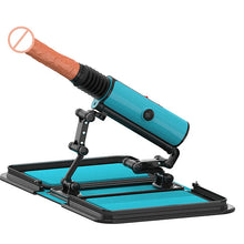 Load image into Gallery viewer, Leather Bag Female Sex Machine Masturbation Pumping Gun With Dildos