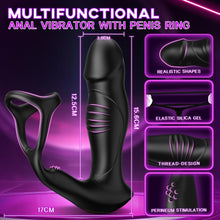 Load image into Gallery viewer, Prostate Massager Anal Toys with Penis Ring 9 Swing Rolling Vibrating Modes Male Sex Toys Anal Vibrator for Men Male Adult Sex Toy for Men Vibrating Anal Butt Plug