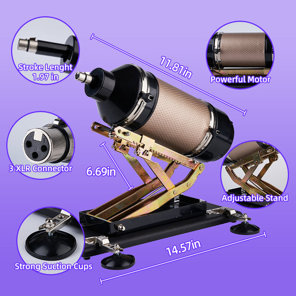 Automatic Sex Machine with 7 Attachments Dildos & Masturbator Cup 80° Adjustable Climax Engine