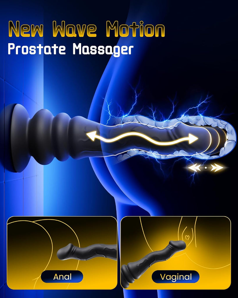 Beisar 4 in 1  Wave Wriggling Thrusting Prostate Massager Anal Dildo