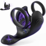 3-in-1 Vabrating Cock Ring With Perineum Stimulator