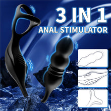 Load image into Gallery viewer, Thrusting Anal Vibrator Prostate Massager, Vibrating Cock Ring, Remote Control Anal Butt Plug, 9 Vibration Modes, Anal Bead，Male Vibrators for Men Adult Toys, Sex Toys for Men and Couple Pleasure