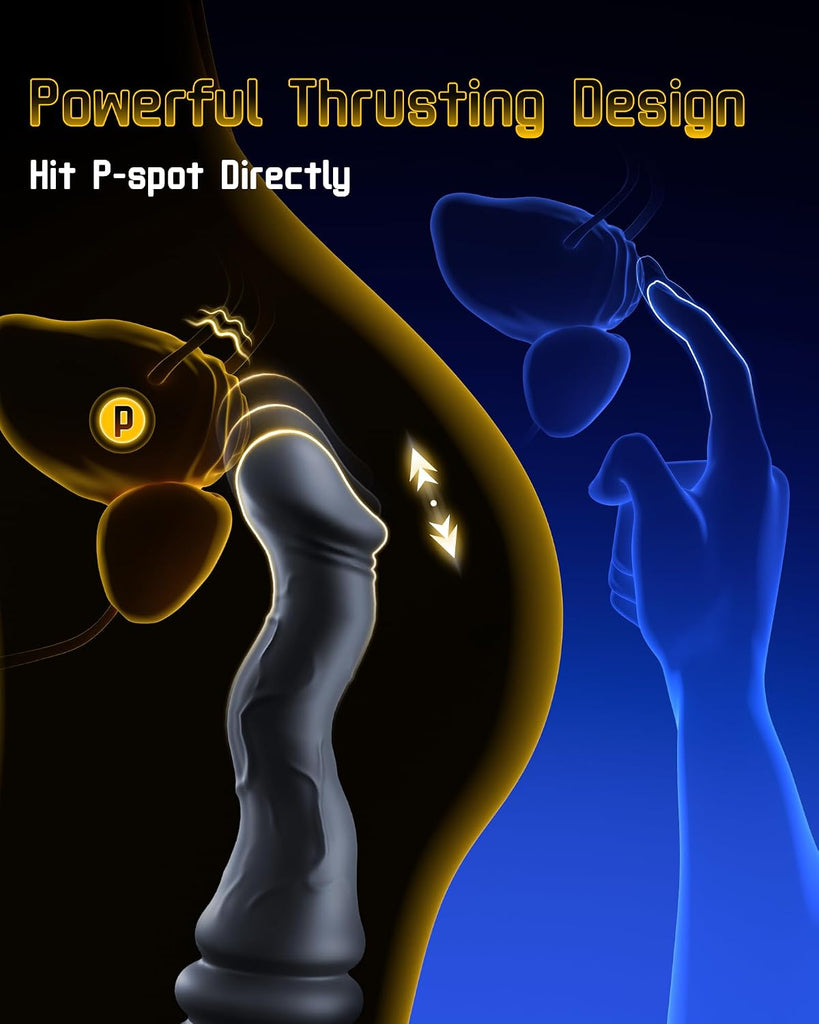 Beisar 4 in 1  Wave Wriggling Thrusting Prostate Massager Anal Dildo