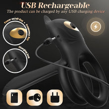 Load image into Gallery viewer, Vibrating Cock Ring, 3 in 1 Sex Toy Cockringvirbator with 10 Vibration Modes Dual Penis Ring Erection Adult Toys, Sex toyscouples for Couples Silicone Male Sex Toys for Gay Mens Couples Set Cockring