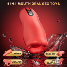 Load image into Gallery viewer, Male Masturbator Sex Toys - Mastuaber Adult Toy for Men Mouth-Wrapped Blowjob Massage Mastuabors with 9 Modes Tongue Licking Vibrating &amp; 3 Suction Modes, Mens Penis Stroker Hands Free Automatic Cup