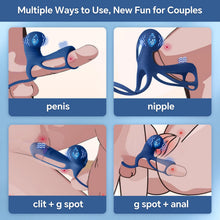 Load image into Gallery viewer, Powerful Multi-speed Rechargeable Vibrating Cock Ring – Stretchy Design For Delayed Ejaculation