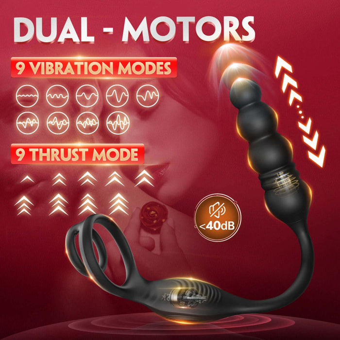 ARCHIE4 - App Control Vibrating and Thrusting Anal Plug